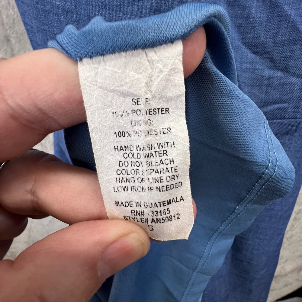 Altar'd State Blue Textured Fit & Flare Mini Dress S Cottagecore Skater Coastal - Picture 6 of 10